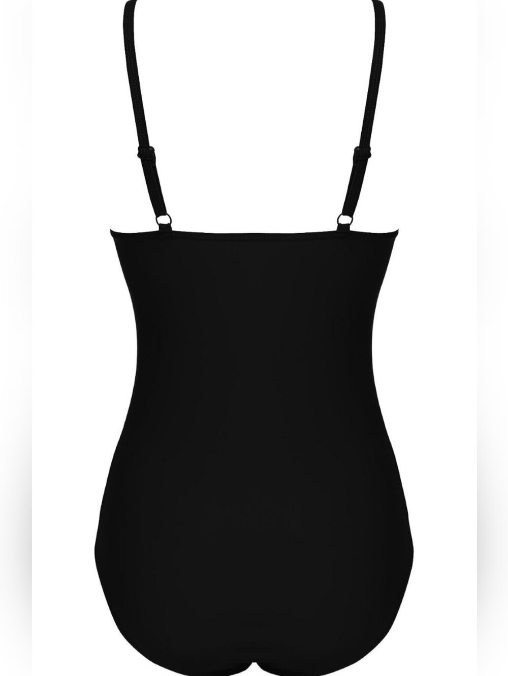 Sleek Black Retro Push-up One-Piece Swimsuit - Picture 11 of 11